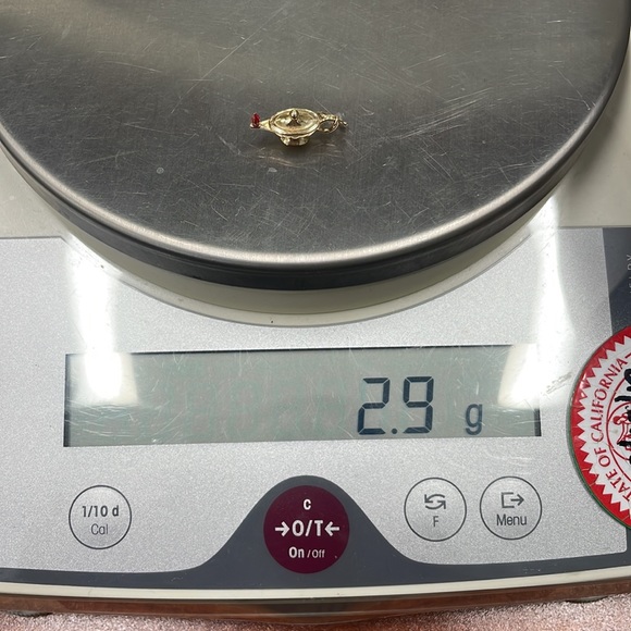 14K Yellow Gold + Enamel Oil Lamp Charm - Picture 8 of 8